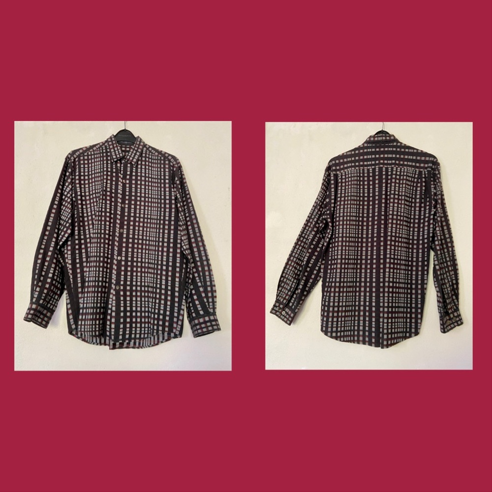 “Modern Man” - Jhane Barnes Geometric Shirt Sz S